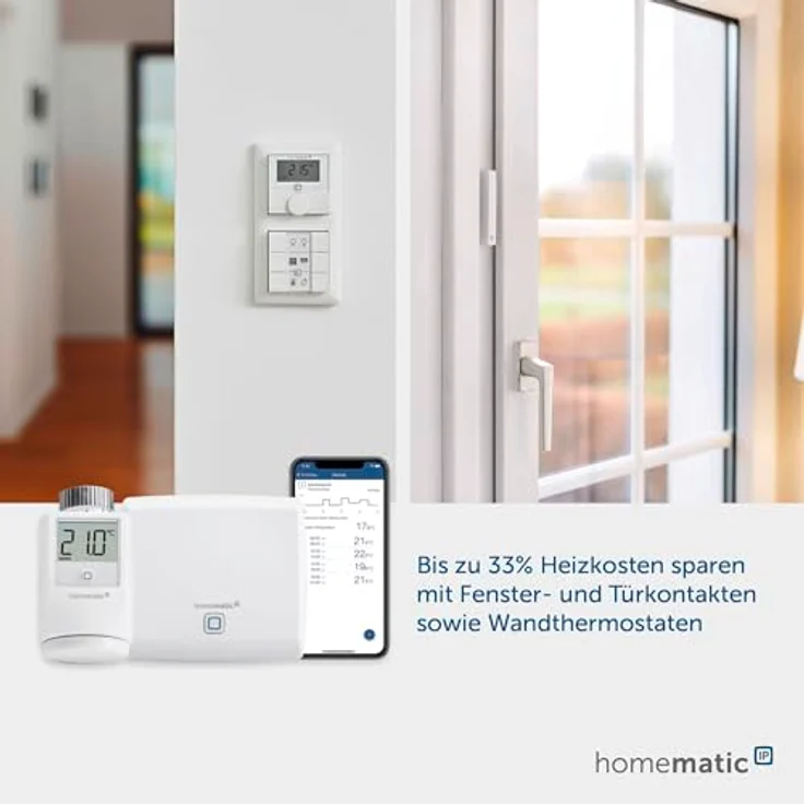 HomeMatic Homematic IP Smart Home Starter Set Mini Heizen, Digitale Heizungssteuerung mit App, Alexa & Google Assistant, Einfache Installation, Energie sparen, Artikelnummer 158096A1 – Bild 8