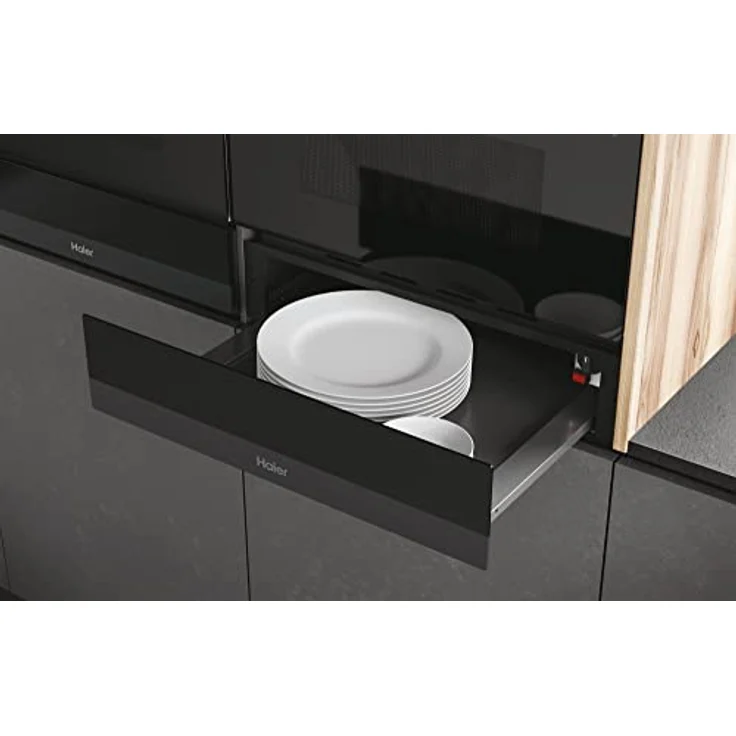 Haier HWO15NWD6XB1 Einbau-Warmhalteschublade, Nische 14 cm, Push-Pull Bedienung, Volumen 20l, Temperaturbereich 30-70°C, edelstahl, schwarz – Bild 6