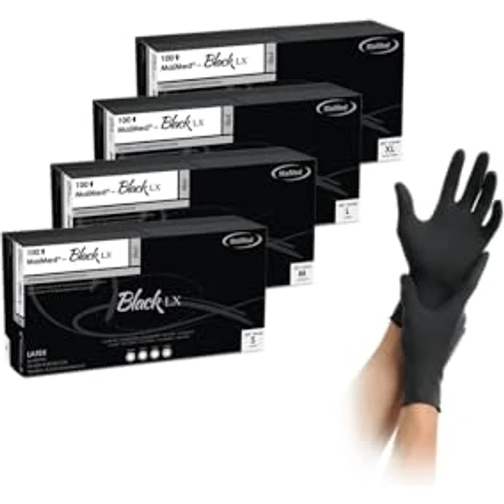 Black LX M Einmalhandschuhe aus Latex PZN 07796261 – Bild 4