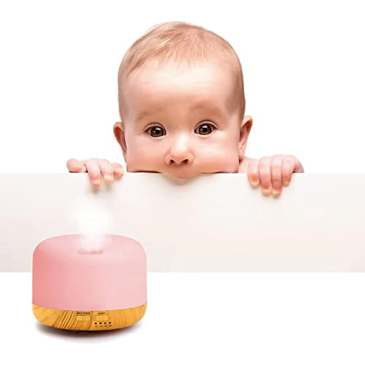 Retoo Aroma Diffuser, Ultraschall Aromatherapie Luftbefeuchter 300ml, Öle Diffusor mit 12 Lichtfarben LED - Duftlampe für Zuhause, Büro, Schlafzimmer, Yoga Spa – Bild 4