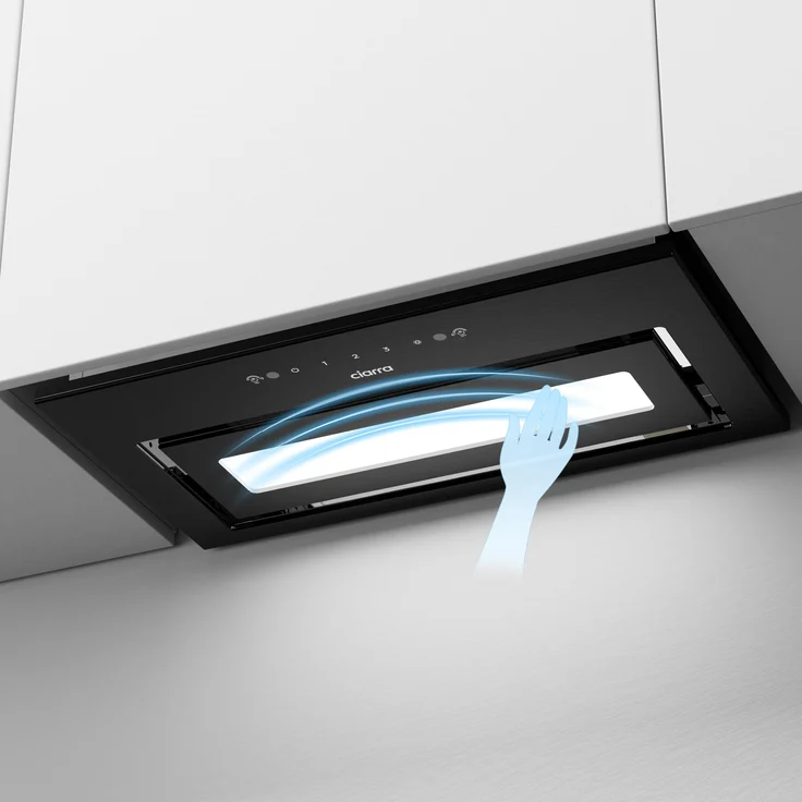 Ciarra VM5931B, Unterbauhaube Einbau-Dunstabzugshaube mit 460 m³/h, 52cm, Touch & Handgesten-Steuerung, LED-Beleuchtung, leiser Betrieb 62 dB