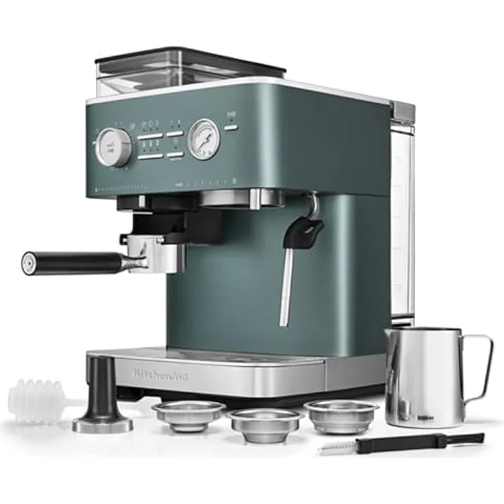 KitchenAid Kaffeehalbautomat 5KES6551 Espressomaschine mit Gratmahlwerk, PID-Temperaturregelung und 15-bar Pumpe – Bild 2