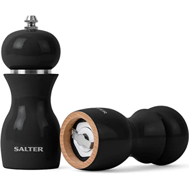 Salter 7613 BKXRA Gloss Salt and Pepper Mills Black, Pfeffermühle + Salzmühle, Schwarz – Bild 6