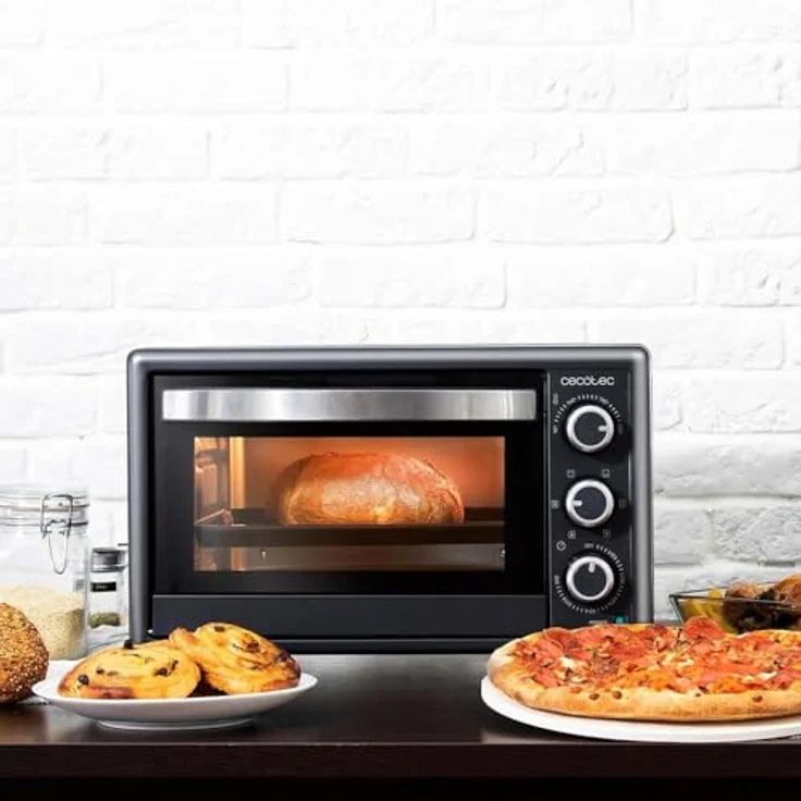 Cecotec 03818 Kleinbackofen, 1500 W, 26 L mit Ober- und Unterhitze sowie Heißluft, schwarz – Bild 6
