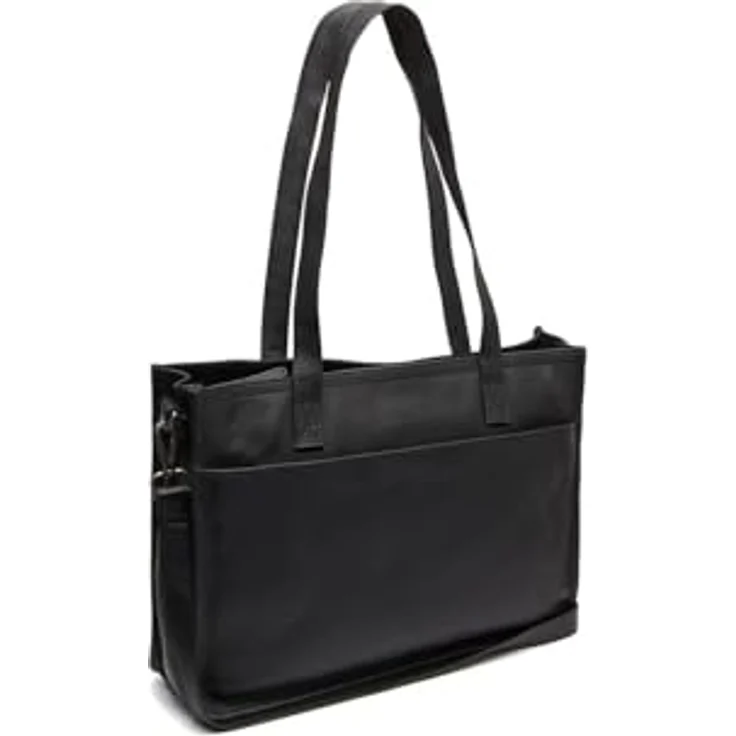 The Chesterfield Brand Adana Shopper Tasche, 100% Leder mit Laptopfach, 40 cm, schwarz – Bild 1