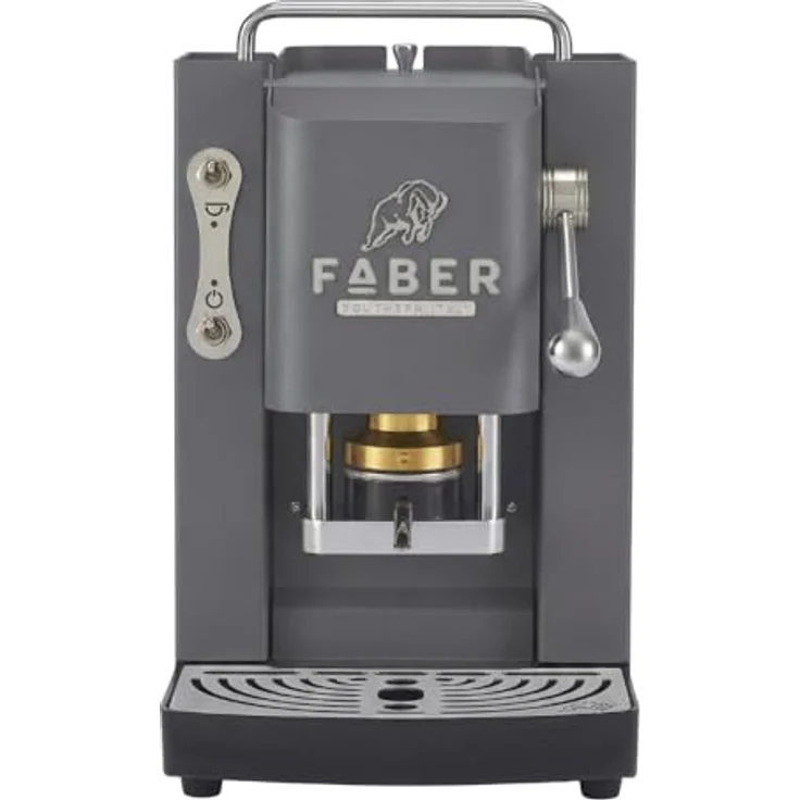 Faber Coffee Machines Pro Deluxe 3.0 Chrom Kaffeepadmaschine, kompatibel mit 44 mm ESE-Pads, Wassertank aus Glas, magnetisch abnehmbare Brühgruppe und Auslauf – Bild 2
