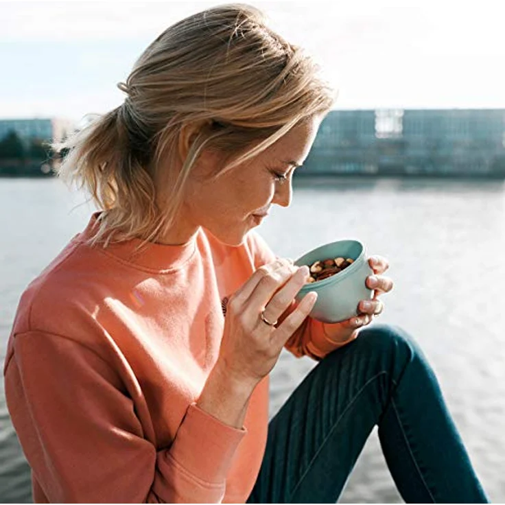 Mepal - Snackpot Ellipse - Praktischer Behälter zur Aufbewahrung & für Transport von Lebensmittel - Tiefkühltauglich - Spülmachinenfest - 350 ml - Vivid Mauve – Bild 3