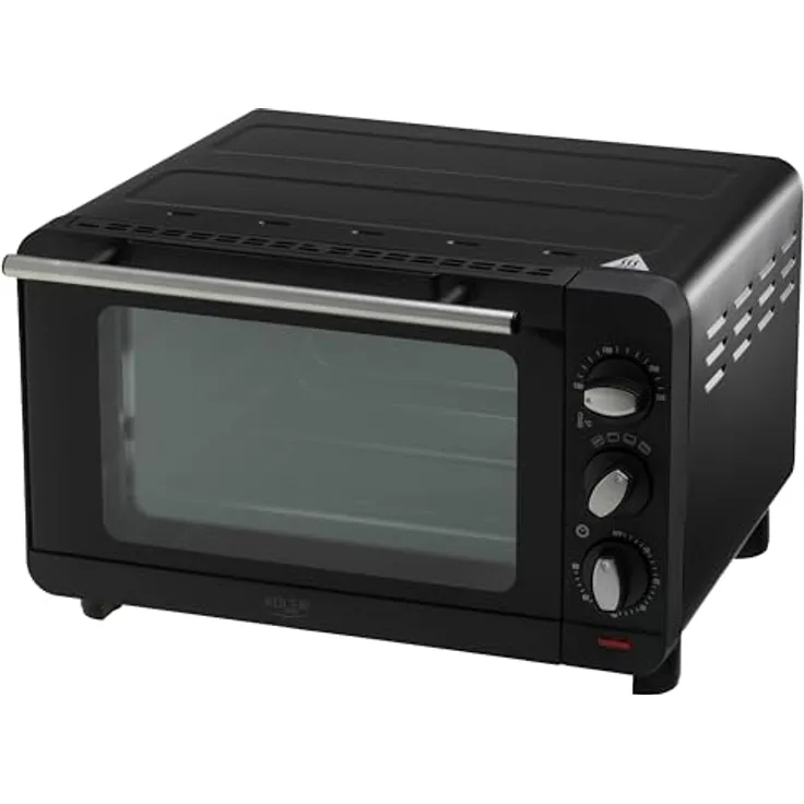 Adler AD 6029 Elektrobackofen, Kleinbackofen in Schwarz mit vielseitigen Kochfunktionen