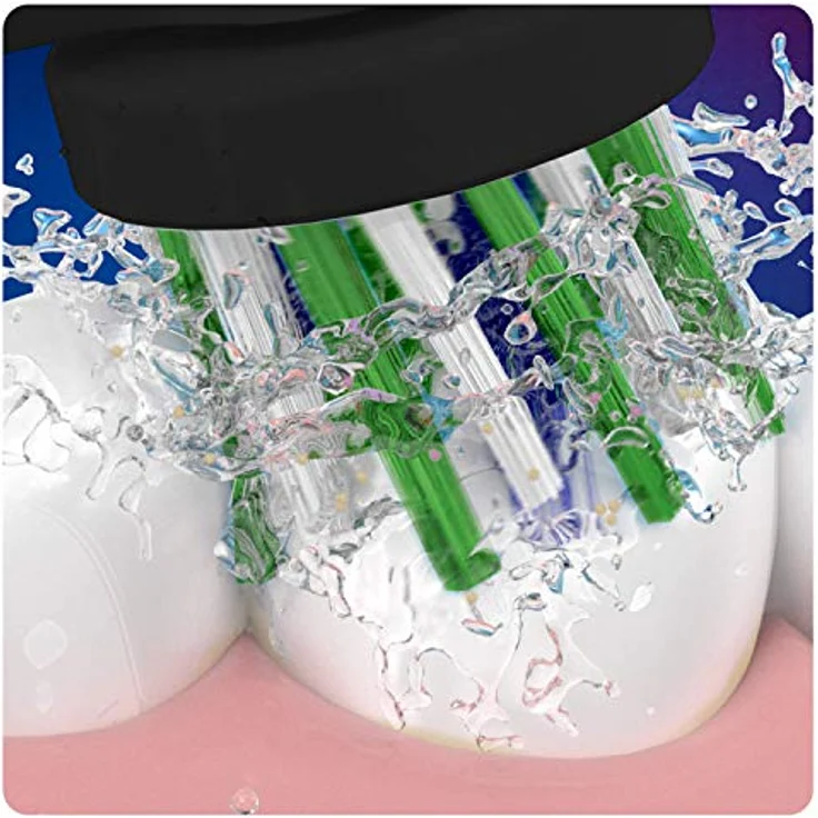 Oral-B CrossAction Bürstenkopfen, 4 Stück, Original Reinigungspatronen, mit CleanMaximiser-Technologie, Schwarz – Bild 5