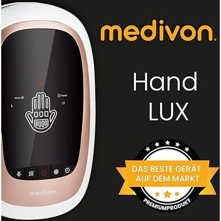 Medivon Hand LUX, Elektrisches Handmassagegerät mit Wärmefunktion, 3 Massage-Modi und Intensitätsstufen, Therapeutische Massage, Pneumatische Massagegeräte – Bild 2