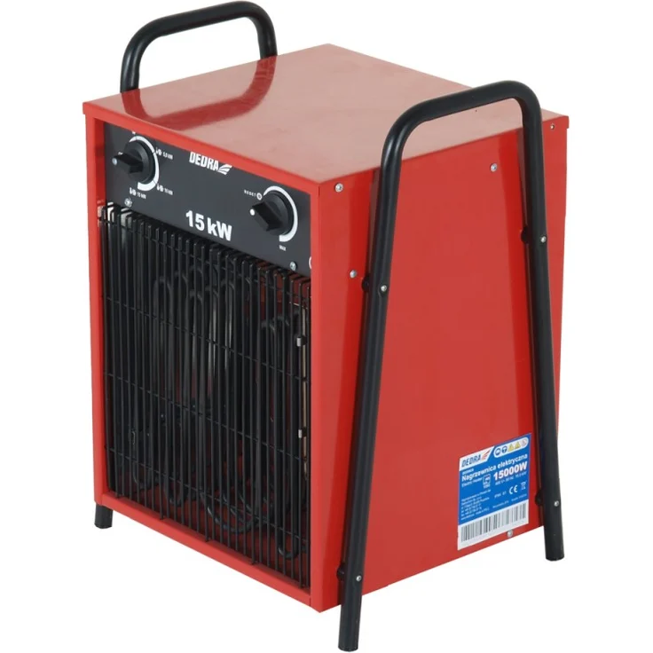 Dedra DED9925, Elektrische Heizung 15kW, roter Konvektor-Raumheizer für Räume bis 150 m², 3 Phasen – Bild 1