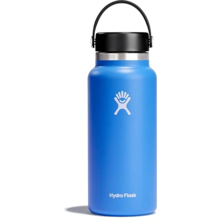 Hydro Flask Trinkflasche Wide Flex Cap, Edelstahl mit TempShield™-Isolierung, 24h Kältenschutz, 12h Wärmeschutz, Pulverbeschichtung in verschiedenen Farben – Bild 1