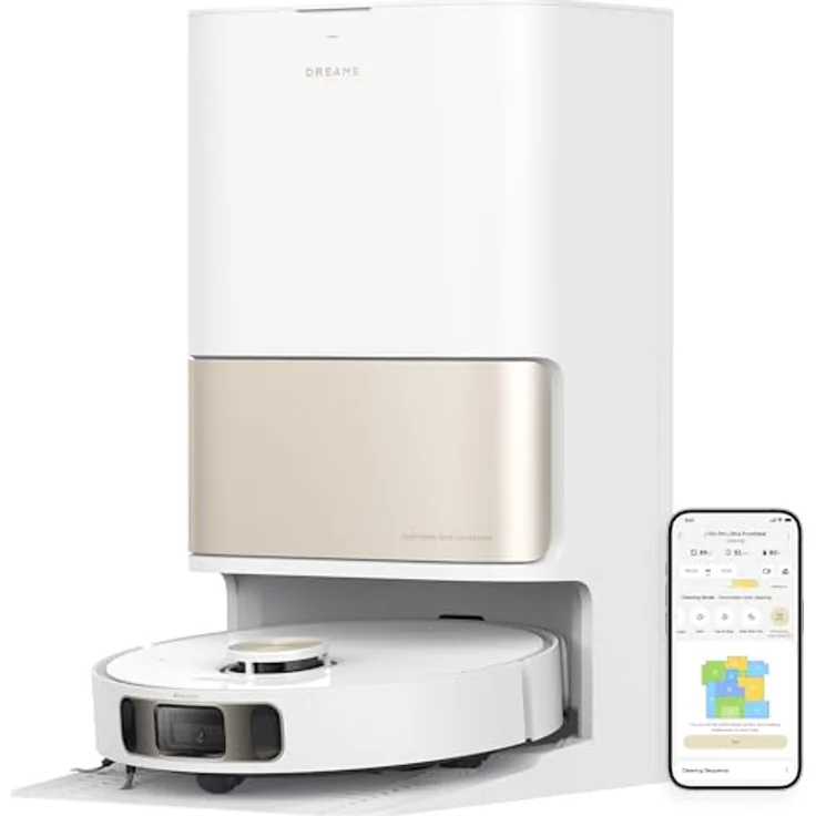 Dreame L10s Pro Ultra Heat Roboter Staubsauger mit Automatische Moppreinigung mit heißem Wasser, Moppverlängerung, 7.000 Pa Saugkraft, Doppelte Mopp- und Bodenreinigung, Teppicherkennung – Bild 1