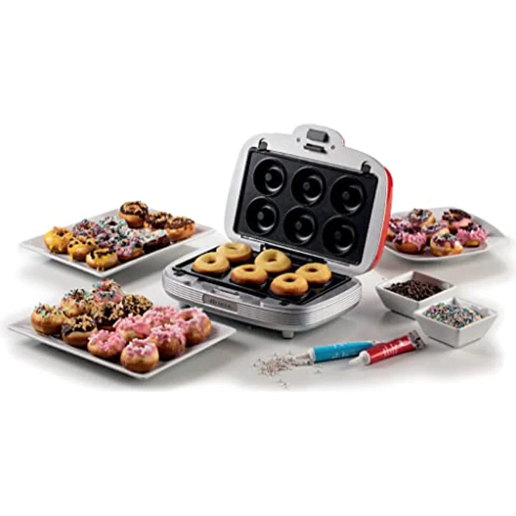 Ariete 1972 Sandwiches & Cookies Party Time, Elektrische Multifunktionsplatte, 700 Watt, 3 antihaftbeschichtete und auswechselbare Platten, Hellblau – Bild 4