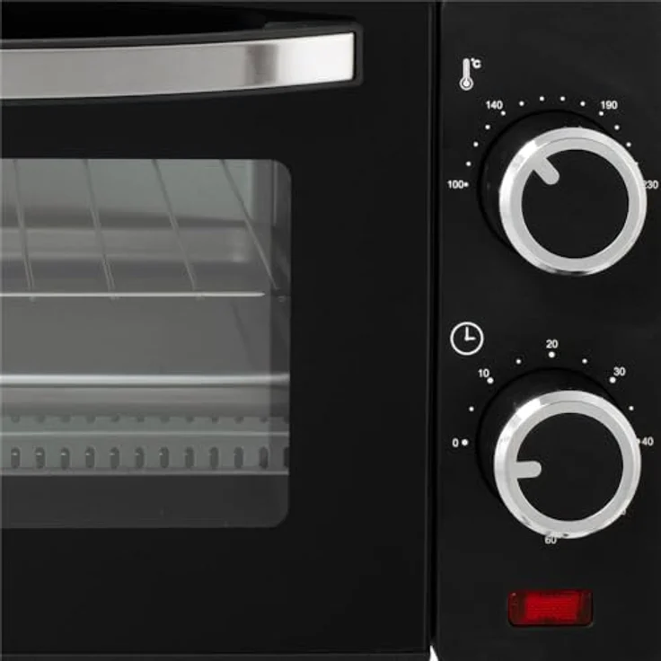 Adler Minibackofen AD 6032, Elektrobackofen mit Timer und Backblech, 9 l, schwarz – Bild 5