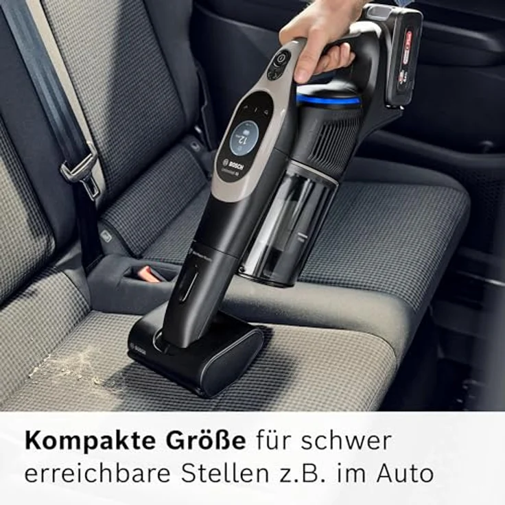 Bosch Mini-Turbo-Düse BHZUNGMP, geeignet für Unlimited 10 Akku-Staubsauger, für schwer erreichbare Stellen und Polster, ideal zur Fahrzeug-Innenreinigung, Turbobürste, Original-Zubehör, schwarz – Bild 3
