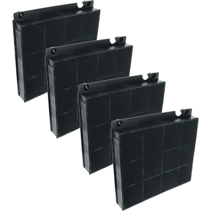 vhbw 4x Aktivkohlefilter für AEG Dunstabzugshauben, verbessertes Umluftsystem, schwarz – Bild 1
