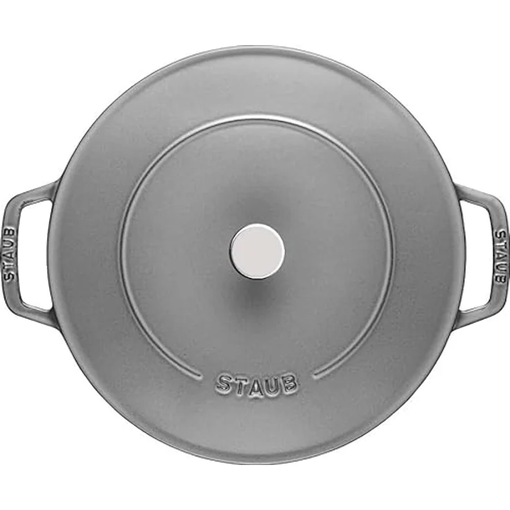 Staub Bräter mit Chistera, Induktionsgeeignet, Gusseisen, Graphitgrau, 24 cm, 1 Einheiten – Bild 6