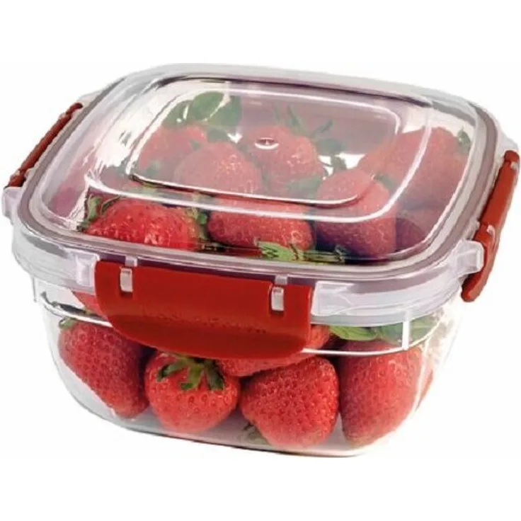 MICHELINO Frischhaltedose Lebensmitteldose Vorratsdose Serie Nora 900 ml Rot, Stapelbar, spülmaschinenfest, für trockene Lebensmittel geeignet