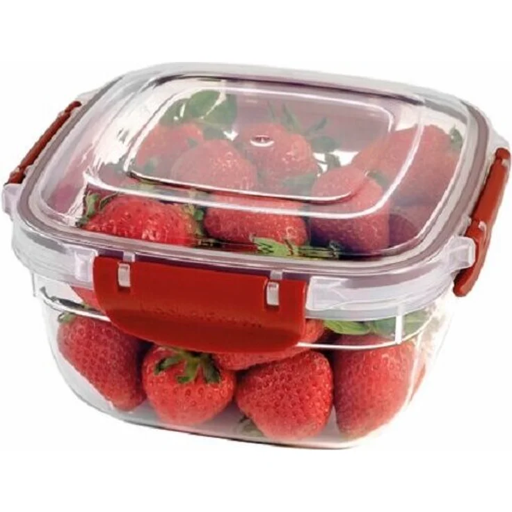 MICHELINO Frischhaltedose Lebensmitteldose Vorratsdose Serie Nora 900 ml Rot, Stapelbar, spülmaschinenfest, für trockene Lebensmittel geeignet