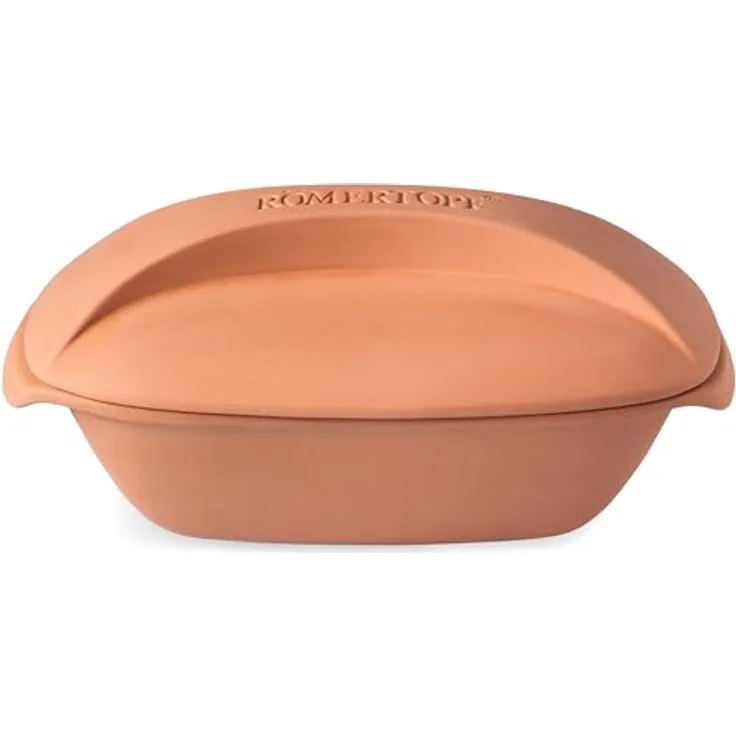 RÖMERTOPF CULINARIO Bräter, 3 Liter, antihaft Keramik, Terrakotta, für Braten und Schmoren