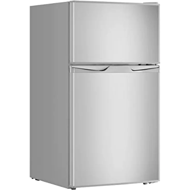 PKM Kühlschrank mit Gefrierfach GK88 EIX 59 l Kühlteil 25 l Gefrierteil, Inox Design