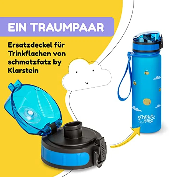 schmatzfatz Ersatzdeckel Höhe: 4,5 cm Durchmesser: 7 cm BPA-frei Blau – Bild 3