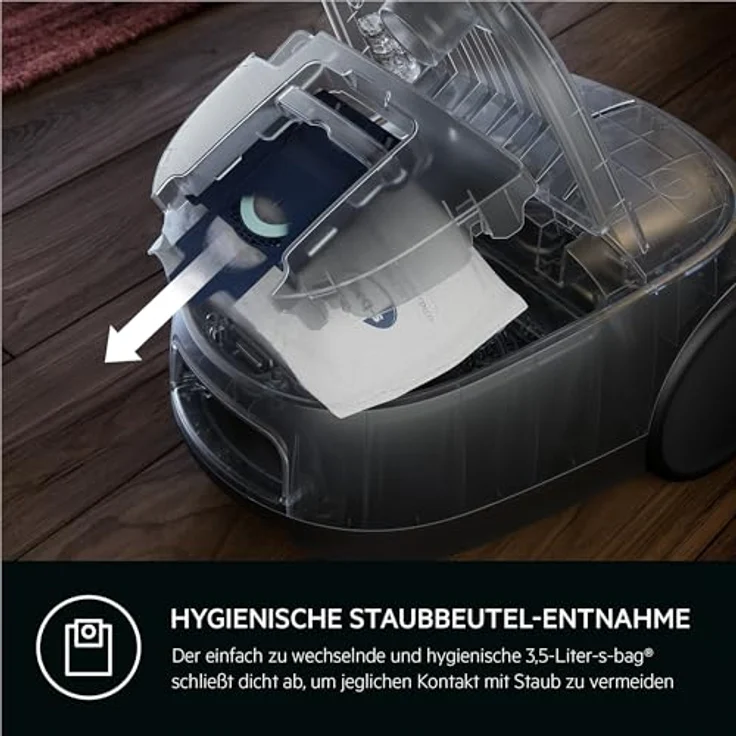 AEG Bodenstaubsauger CLEAN 6000 (AB61C2DBS), 750 W mit Beutel, hohe Saugleistung, automatische Umschaltung, inkl. Zusatzdüsen, 55 % Recyclingkunststoff – Bild 11