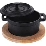 Mini-Topf Gusseisen mit Deckel inkl. Servierbrett inklusive Servierbrettchen mit Vertiefung neuetischkultur