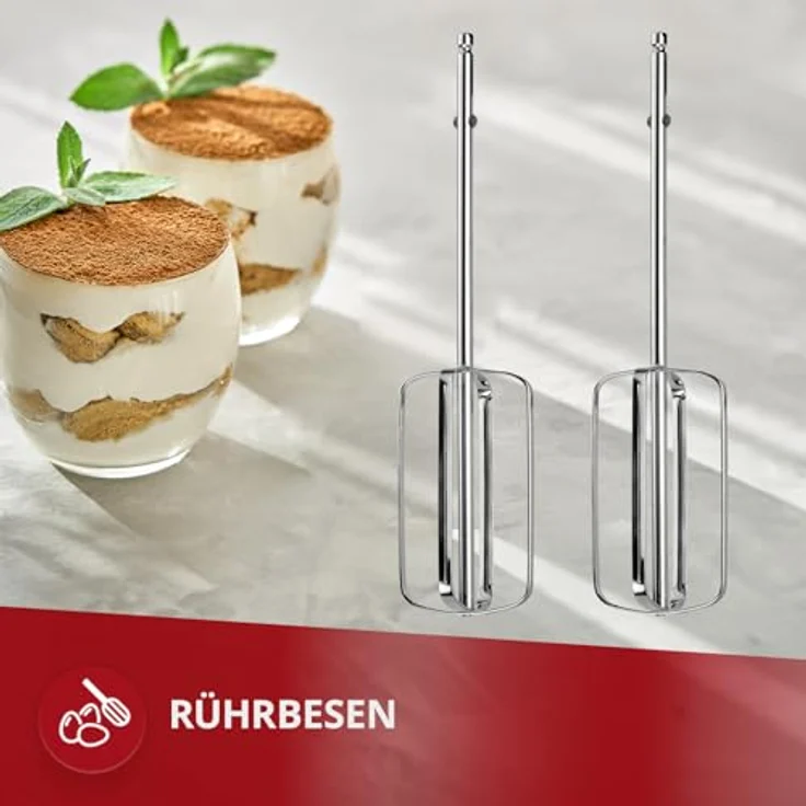 MPM MMR-19/C Handmixer 750 W, 5 Geschwindigkeitsstufen, Turbo-Funktion, 2 Aufsatzpaare, Aufsatzsperre, ideal zum Rühren und Kneten – Bild 4