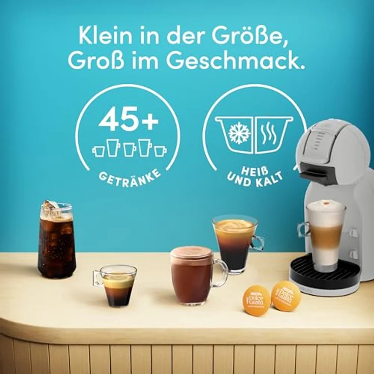 KRUPS NESCAFÉ Dolce Gusto Mini Me 2, Kaffeekapselmaschine mit einstellbarer Temperatur und Menge, über 45 Getränke, kompakt, Arctic Grey, KP143GF0.26 – Bild 3