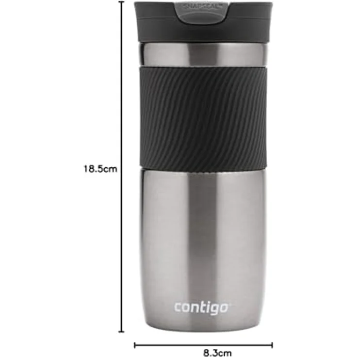 Contigo Thermobecher Byron Snapseal, Edelstahl Isolierbecher, Kaffebecher to go, auslaufsicher, spülmaschinenfester Deckel BPA-frei, 470 ml – Bild 10