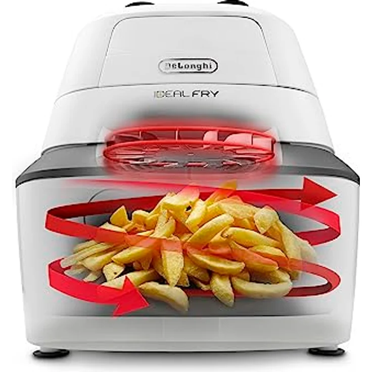 De'Longhi IdealFry FH2101 Heißluft-Fritteuse 1400 W, 1 Kilogram, Kunststoff, Weiß – Bild 7