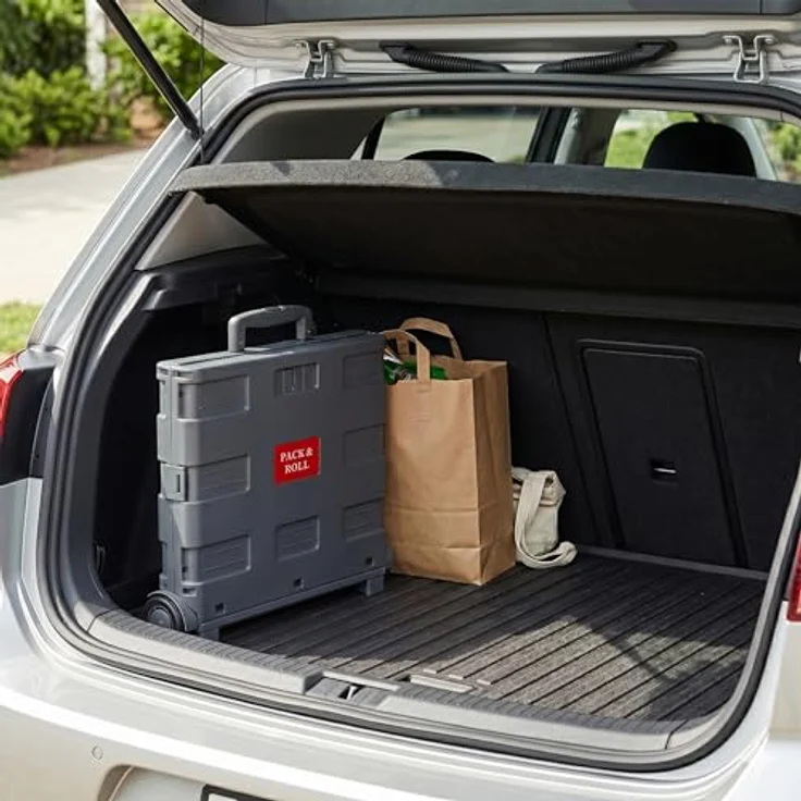 relaxdays Einkaufstrolley mit Teleskopgriff, anthrazit, klappbar, hohe Traglast bis 35 kg, praktischer Einkaufsbegleiter – Bild 5