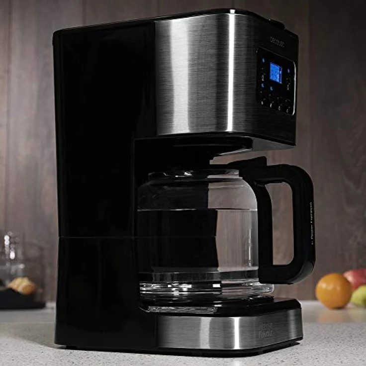 Cecotec Coffee 66 Smart Filterkaffeemaschine 950 W1,5L Hitzebeständige Kanne Permanentfilter 24 Stunden Timer Autoclean Exteme Aroma LCD Display Wärmplatte Abschaltautomatik Dosierer Schwarz Edelstahl – Bild 3