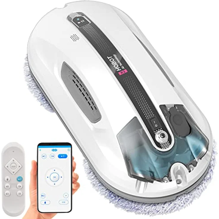 Sichler Exclusive Scheibenwascher Roboter: HOBOT-R3 Profi-Fensterputz-Roboter mit Dual-Sprüh-Funktion, App (Kabellose Fensterputzroboter, Automatische Fensterreiniger, Sprühflasche) – Bild 1