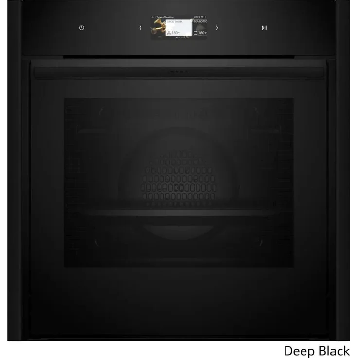 Neff N 90 B69CS7KY0, Einbau-Backofen 60 x 60 cm, Deep Black, EEK A+, 7 Jahre Garantie, AquaStop