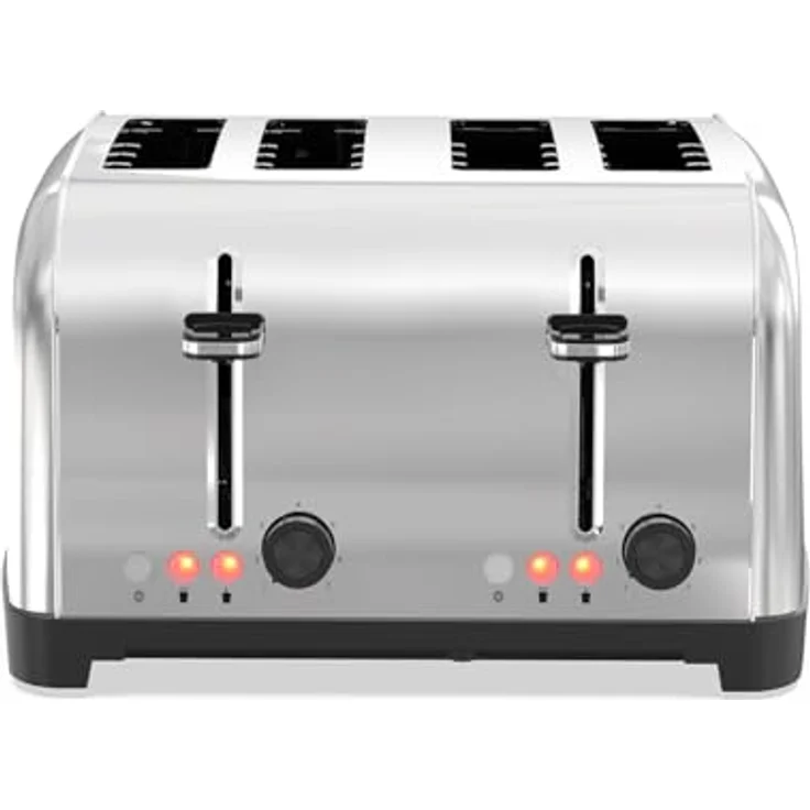 Livoo DOD197, 4-Schlitz-Toaster mit 1500-1700 W Leistung, Edelstahlgehäuse, 7 Temperaturstufen, automatischer Auswurf – Bild 4