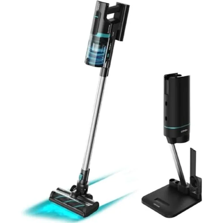 Cecotec Staubsauger Vertikalsauger Conga Rockstar 10000 Nebula Station, 450W, ForceSonic-Technologie 30 kPa, Selbstreinigende Basis, Jalisco-Bürste, Ausziehbares, Lithium-Ionen-Akku, 3-in-1, Parallel Cyclone System