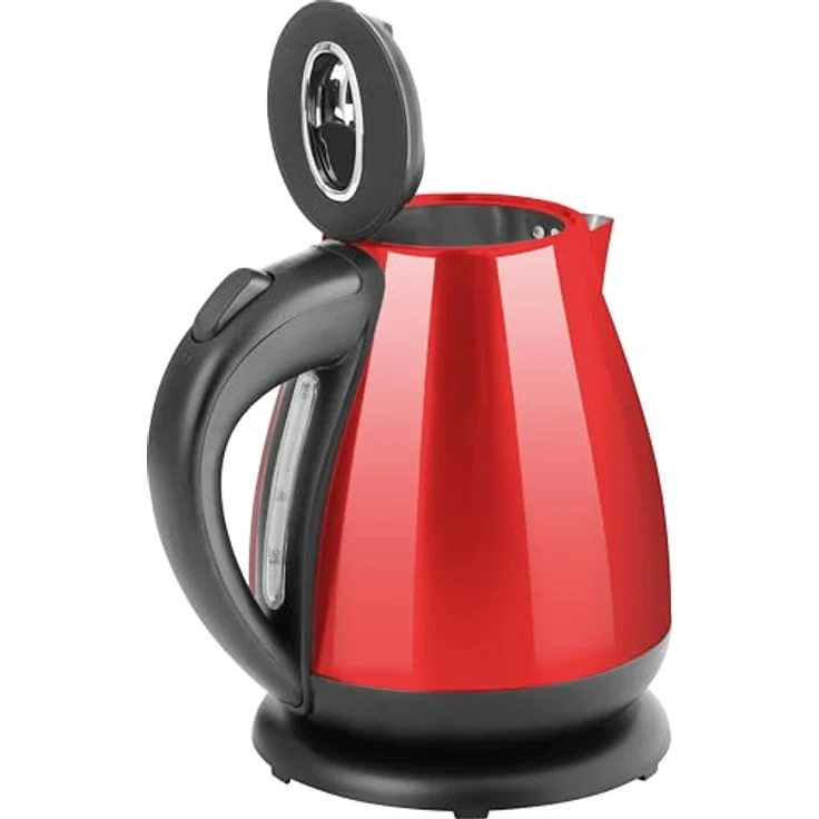ECG RK 1705 Metallico Rosso, 2200W, 1,7l Wasserkocher aus Edelstahl mit Wassertemperaturanzeige – Bild 4
