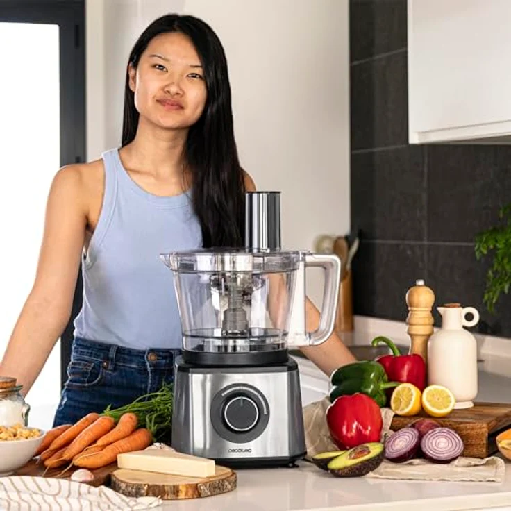 Cecotec Lebensmittelprozessor Paprika 1300, 2000W Edelstahl, 3,5L Schüssel, 2 Geschwindigkeiten, 3 Schneidscheiben, 1 Hackmesser und 1 Knetmesser – Bild 2