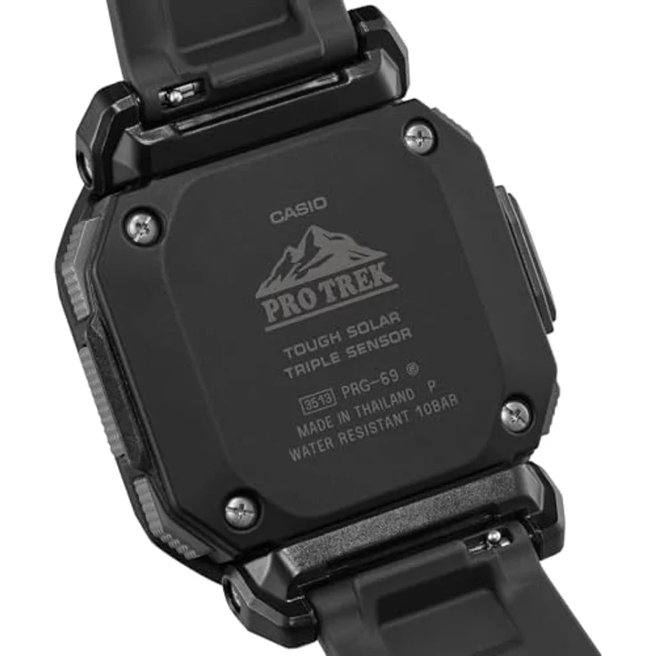 Casio PRO TREK PRG-69, Herren Digital Quarz Armbanduhr mit Solarbetrieb, Kompass, Stoppuhr und Wasserdichtigkeit bis 10 bar, Schwarz – Bild 5