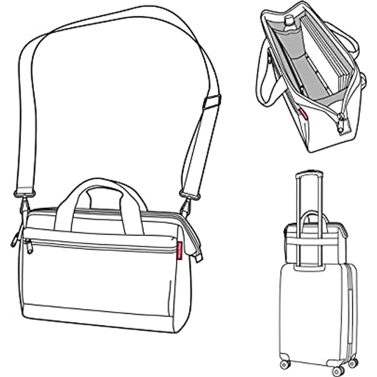 reisenthel Allrounder S Pocket Baroque Marble  Doktortasche für Reise, Arbeit und Freizeit  Mit praktischer Trolley-Aufsteckfunktion – Bild 4