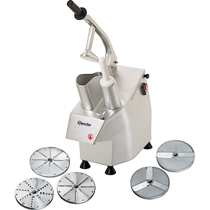Bartscher Gemüseschneider inkl. 5 Schneidscheiben - 120325, Aluguss, 27.5 kg