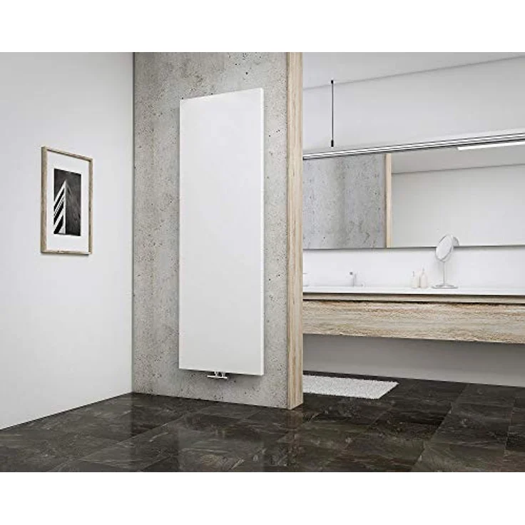 Schulte Design-Heizkörper New York, 180 x 60 cm, 1070 Watt Leistung, Mittelanschluss, alpin-weiß, Wohnraum-Heizkörper für Zweirohr-Systeme – Bild 2