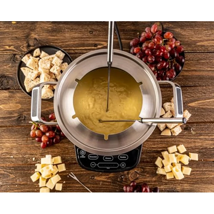 Rommelsbacher F 1200 Fondue-Set, 12000W, 2,5 L Fassungsvermögen, inkl. 6 Edelstahl Fonduegabeln mit Kennung – Bild 4