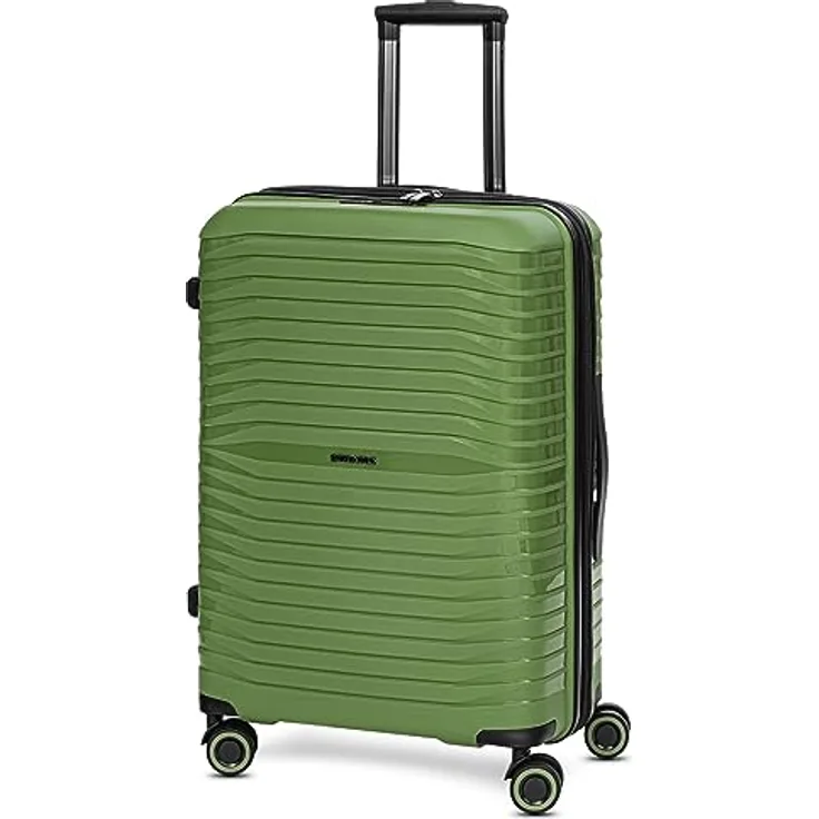 Stratic Shine Koffer & Trolley groß | Ausgestattet mit 4 360° Drehbare Rollen, Kreuzpackgurt, Dehnfalten, arretierbarer Griff und TSA-Schloss | 46 cm x 30 cm x 65 cm - 3.6kg - Preisvergleich