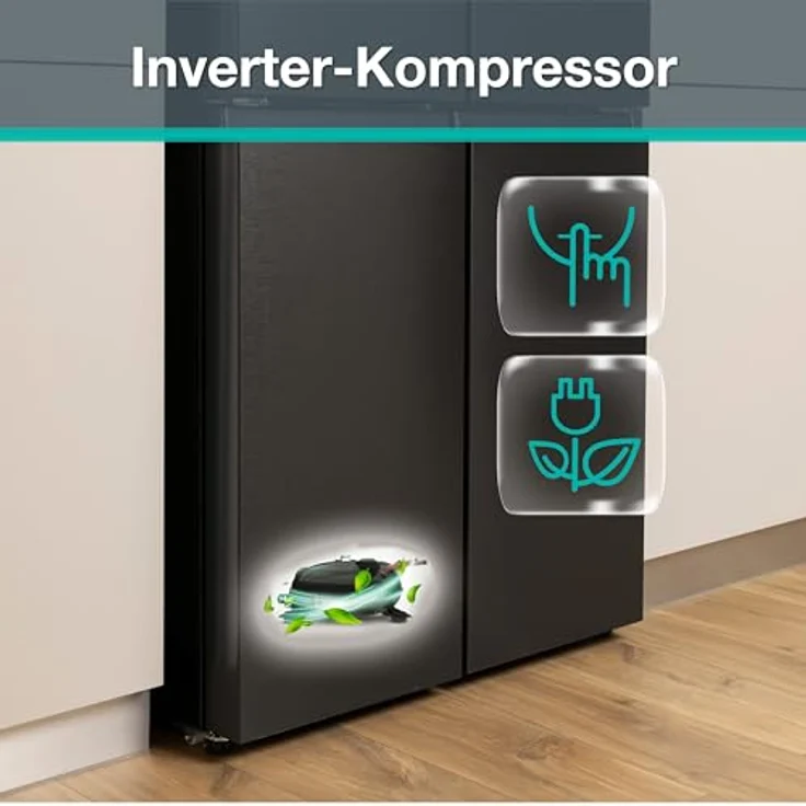 Gorenje NRM819D61BX Kühl-/Gefrierkombination, Crossdoor, 460 Liter, NoFrost Plus, leiser Betrieb, Schwarz – Bild 6