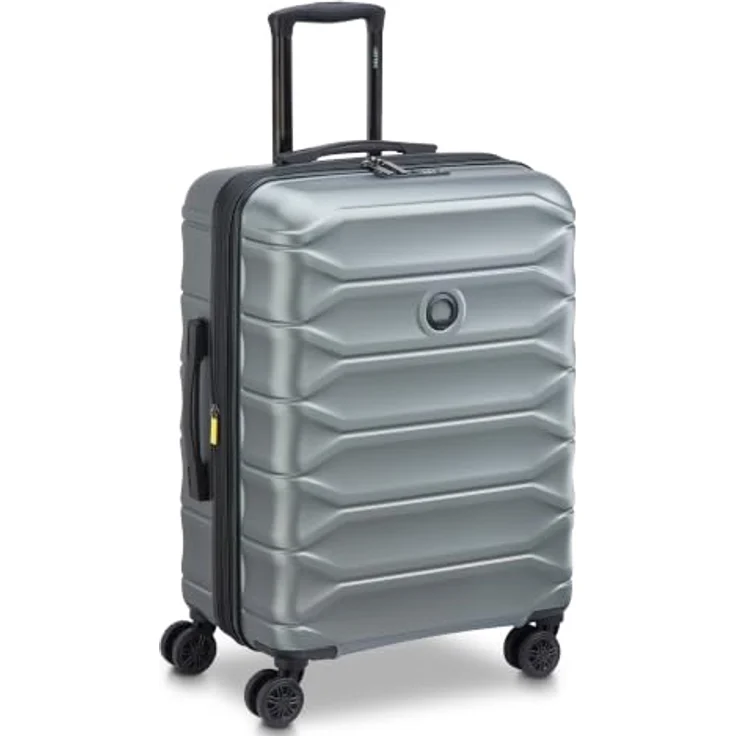 Delsey Paris Meteor 4 Rollen Trolley 68 cm, Dehnfalte, grau, 100% Polycarbonat – Bild 1