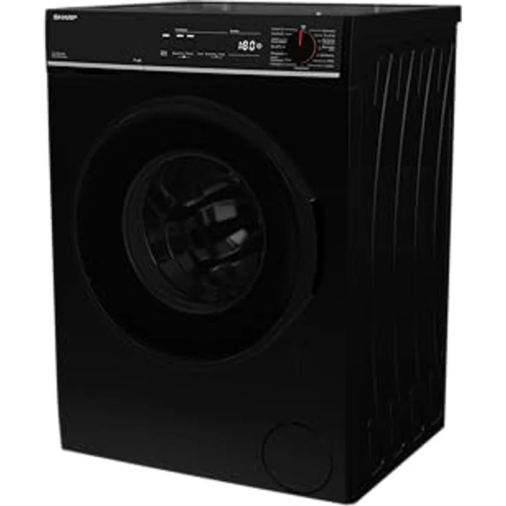 SHARP ES-PRO814BA-DE Waschmaschine Frontlader, 8kg, 1400U/min, Smarte Bedienung durch Veezy App, Dampffunktion, Inverter, 15 Programme, AquaStop, Schwarz – Bild 5